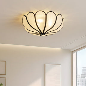 Lampe de Plafond en Rotin - Style Français avec Touche Moderne