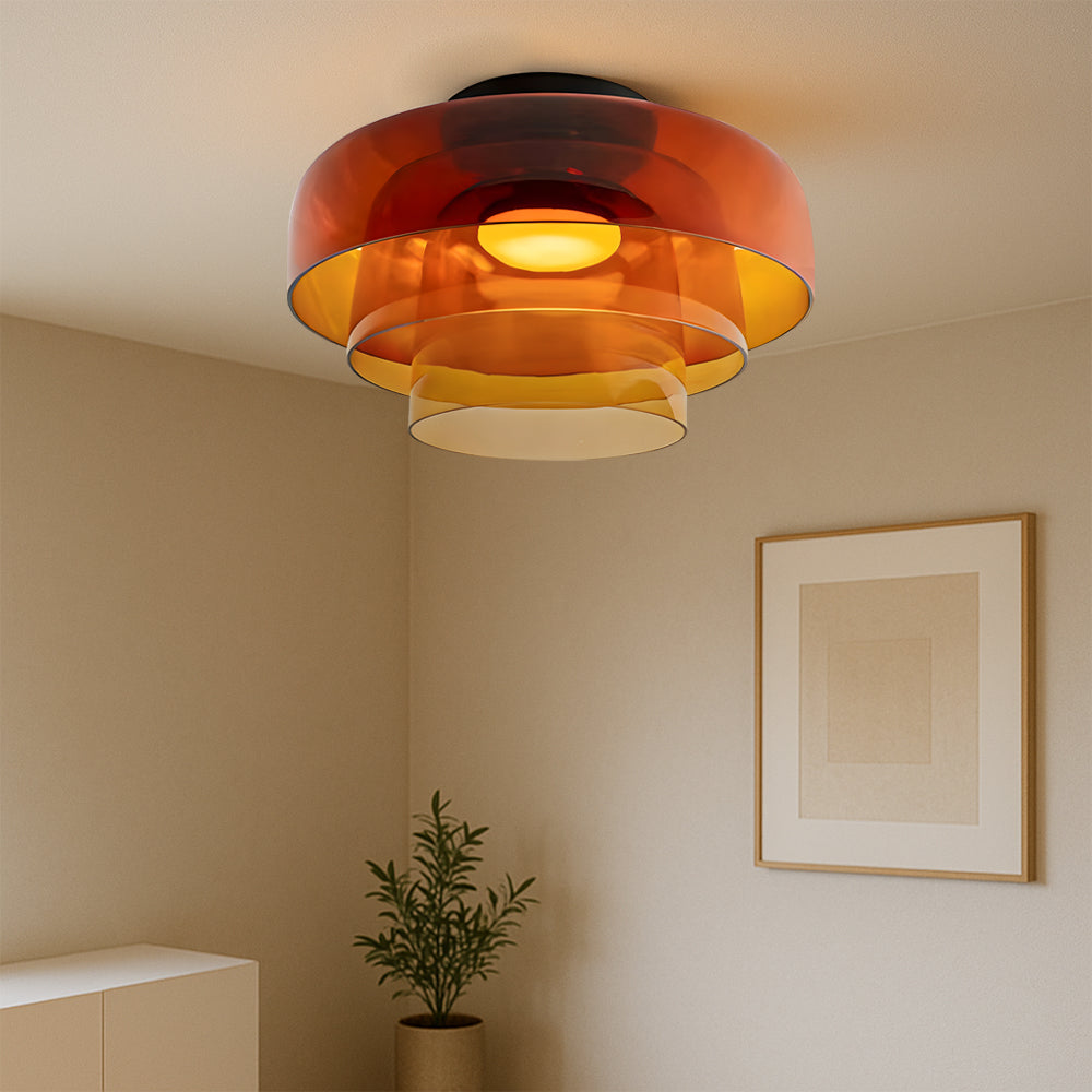Lampe Suspendue en Verre Stratifié - Design Bauhaus Minimaliste et Élégant