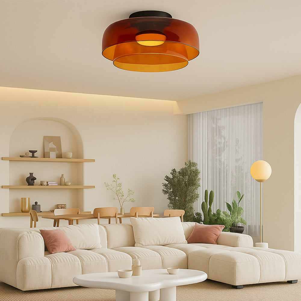 Lampe Suspendue en Verre Stratifié - Design Bauhaus Minimaliste et Élégant