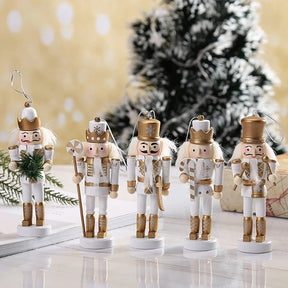 Marionnettes Casse-Noisette en Bois - Décoration Élégante pour Noël