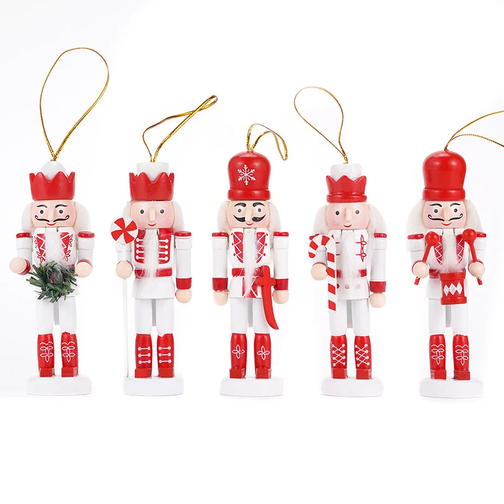 Marionnettes Casse-Noisette en Bois - Décoration Élégante pour Noël