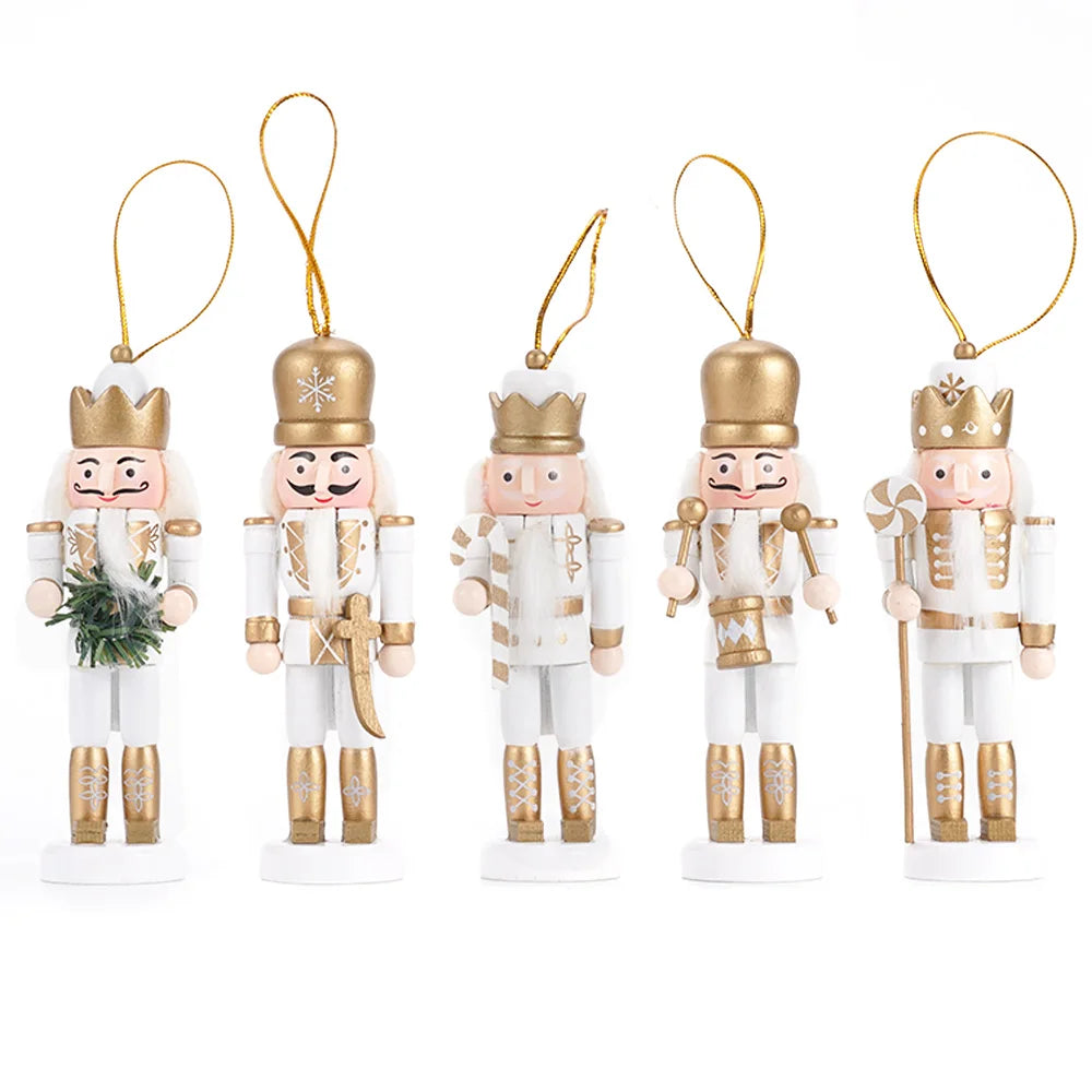 Marionnettes Casse-Noisette en Bois - Décoration Élégante pour Noël