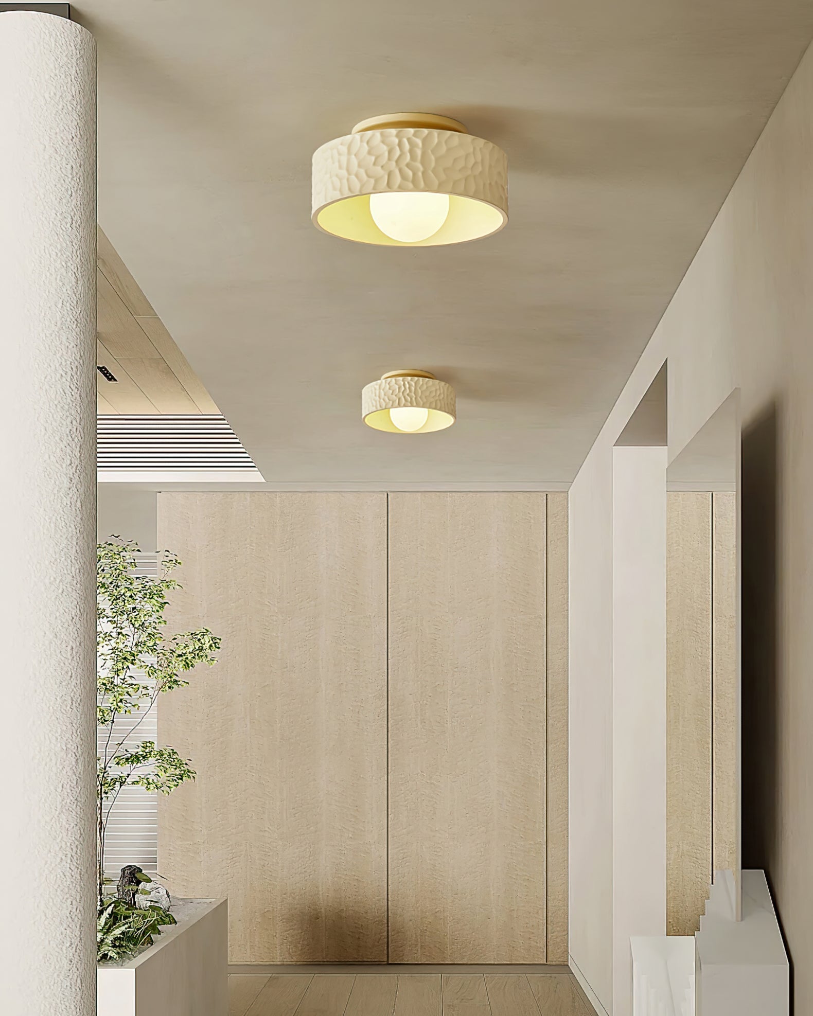 Plafonnier Moderne en Verre - Éclairage Élégant et Minimaliste