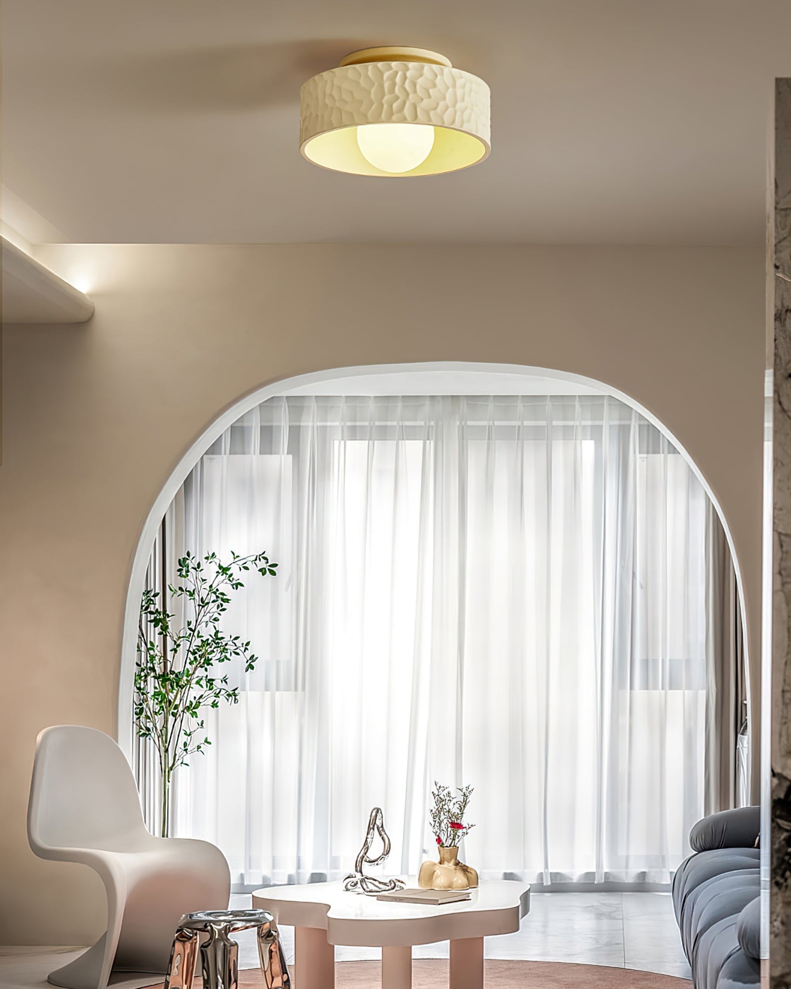 Plafonnier Moderne en Verre - Éclairage Élégant et Minimaliste