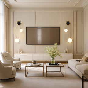Applique Murale Contemporaine en Laiton - Design Épuré et Ambiance Chaleureuse