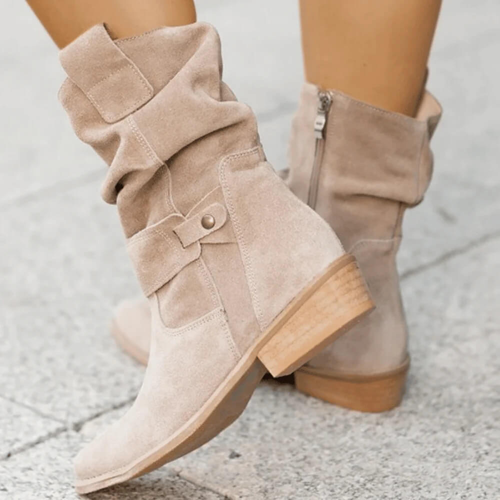 Bottines en Suède pour Femmes - Confort et Élégance Quotidienne