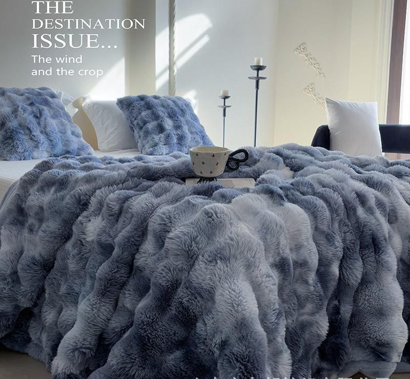 Couverture d'Hiver Tie Dye Confortable - Tissu Minky Doux et Chaud