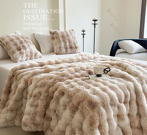 Couverture d'Hiver Tie Dye Confortable - Tissu Minky Doux et Chaud