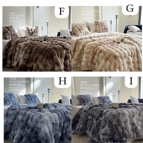 Couverture d'Hiver Tie Dye Confortable - Tissu Minky Doux et Chaud