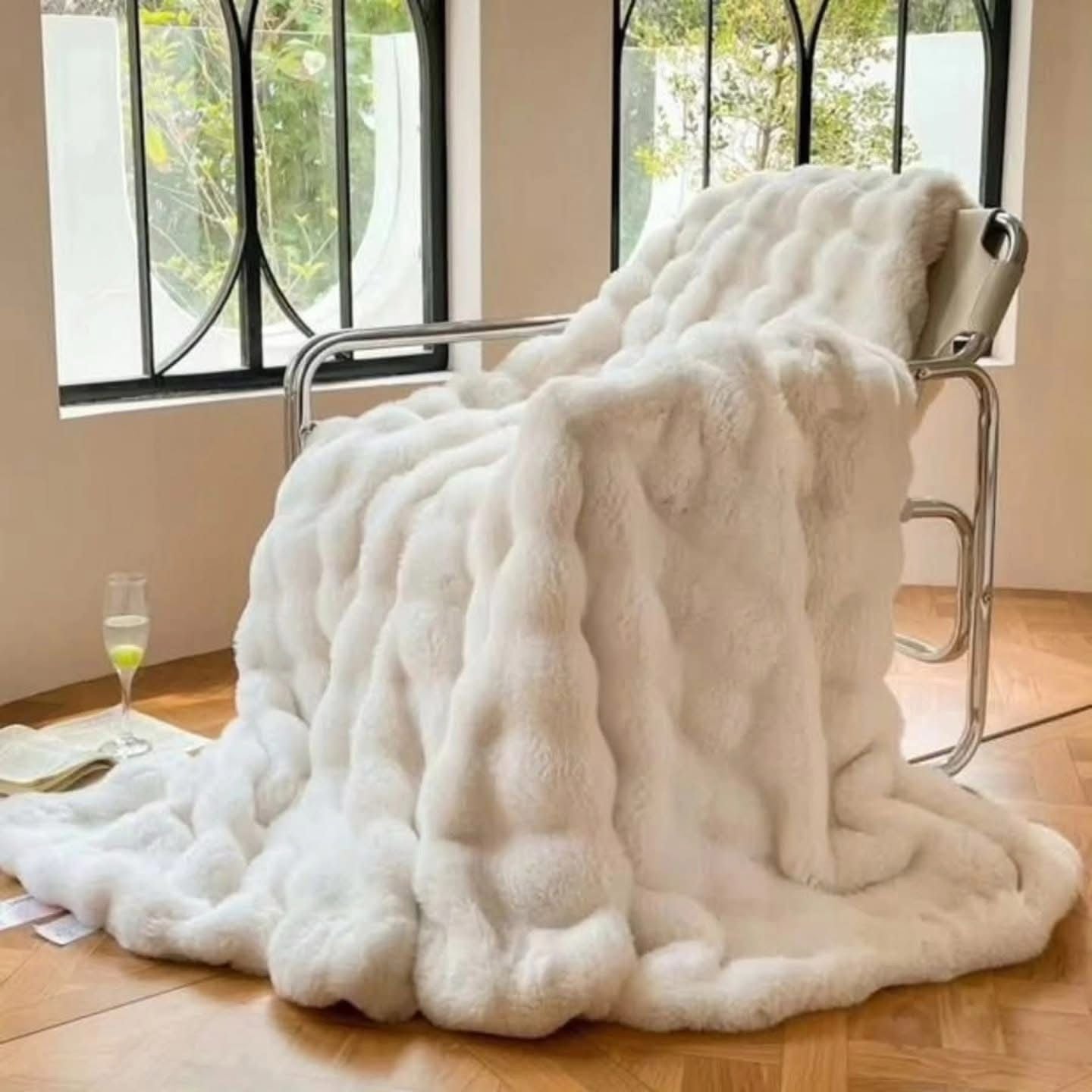 Couverture d'Hiver Tie Dye Confortable - Tissu Minky Doux et Chaud