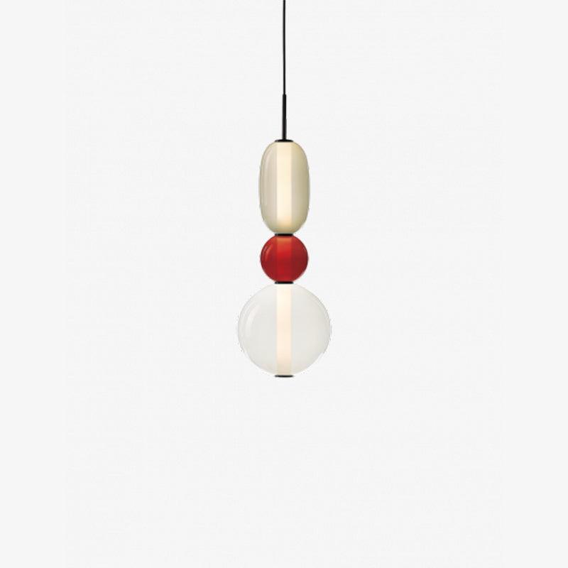 Luminaire Suspendu en Verre Coloré - Éclairage LED Ajustable et Élégant