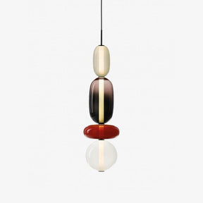 Luminaire Suspendu en Verre Coloré - Éclairage LED Ajustable et Élégant