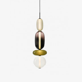 Luminaire Suspendu en Verre Coloré - Éclairage LED Ajustable et Élégant