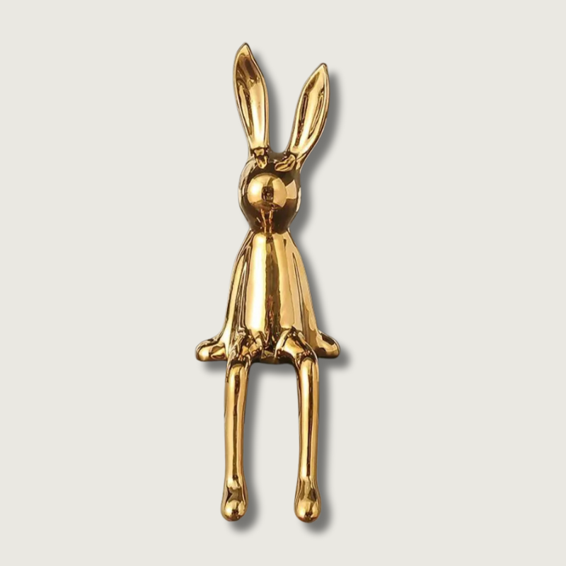 Ornement de Lapin Élégant - Décoration Chic et Joyeuse pour Intérieur
