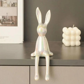 Ornement de Lapin Élégant - Décoration Chic et Joyeuse pour Intérieur