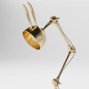 Lampe de Table à Oreilles de Lapin - Finition Dorée et Design Ludique