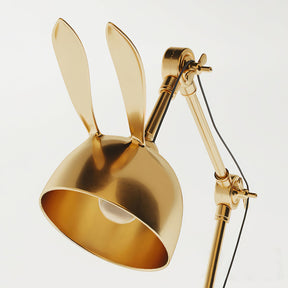 Lampe de Table à Oreilles de Lapin - Finition Dorée et Design Ludique