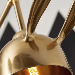 Lampe de Table à Oreilles de Lapin - Finition Dorée et Design Ludique