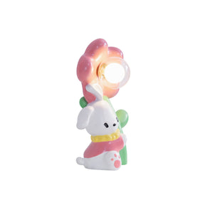 Lampe de Table Lapin et Fleurs - Lueur Douce pour Enfants et Histoires