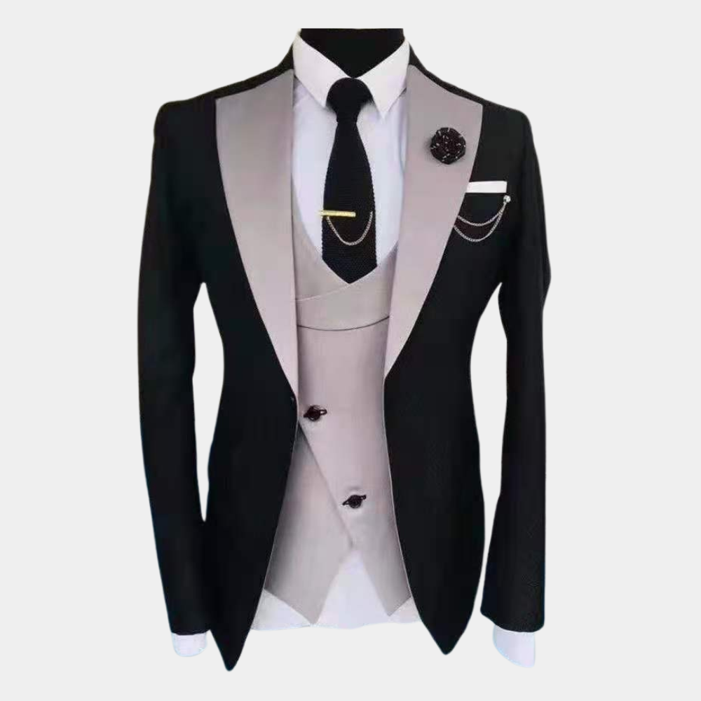 Ensemble Formelle 3-Pièces pour Hommes - Confort Élégant et Style Polyvalent