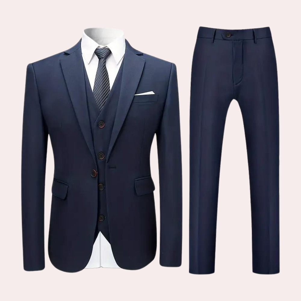 Ensemble Costume Classique 3 Pièces pour Hommes - Confort et Élégance Toute l'Année