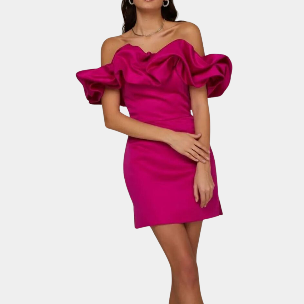 Robe Mini Élégante pour Femmes - Style Polyvalent avec Volants Chic