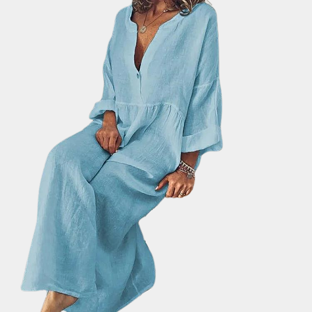 Robe Longue en Coton pour Femmes - Élégante et Confortable en Grande Taille