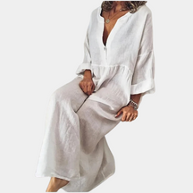 Robe Longue en Coton pour Femmes - Élégante et Confortable en Grande Taille