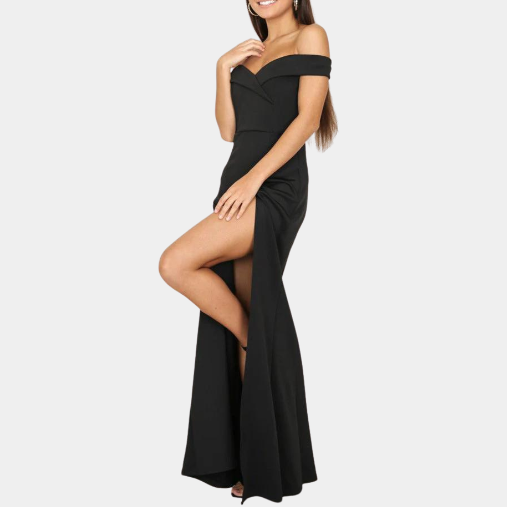 Robe d'été à Épaules Dénudées - Élégance et Confort pour Événements