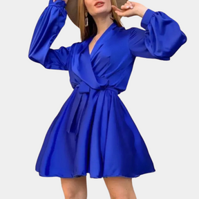 Robe d'été en Satin Luxe - Design Enveloppant et Chic pour Femmes