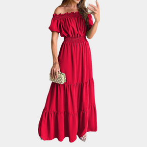 Robe Maxi Épaules Dénudées Femme - Élégante et Confortable pour l'Été