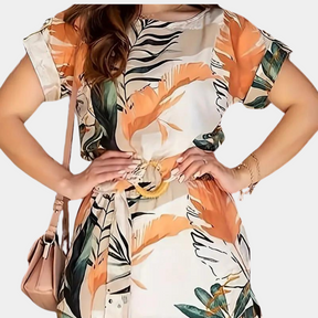 Robe d'été à Fleurs pour Femmes - Confort et Élégance par Temps Chaud