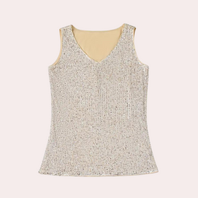 Haut Élégant en Paillettes pour Femmes - Look Glamour et Confort Optimal