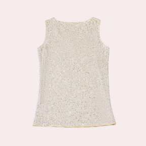 Haut Élégant en Paillettes pour Femmes - Look Glamour et Confort Optimal