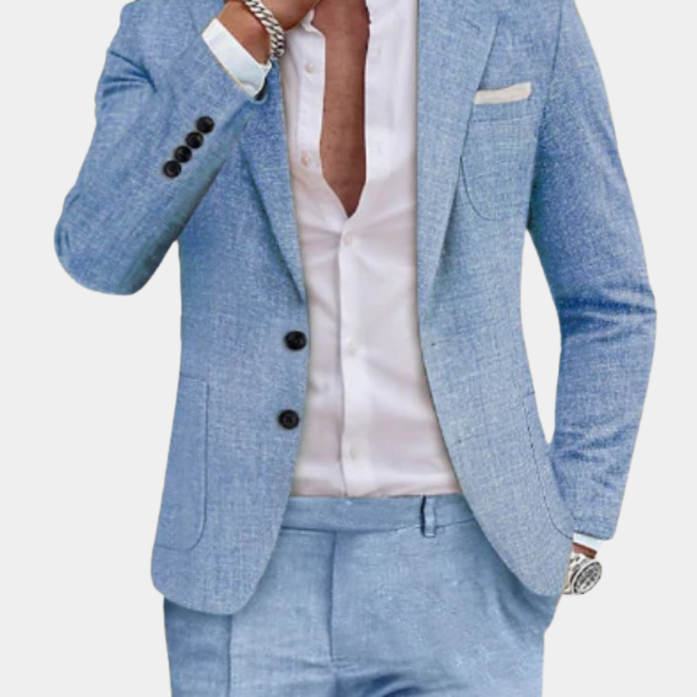 Costume d'Été Sur Mesure pour Homme - Lin Premium et Confort Élégant