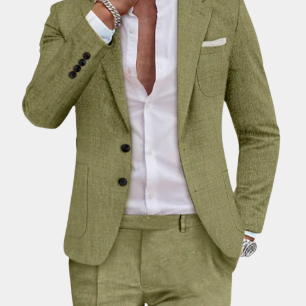 Costume d'Été Sur Mesure pour Homme - Lin Premium et Confort Élégant