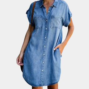 Robe Décontractée Élégante Femme - Col V Flatteur et Confort Optimal