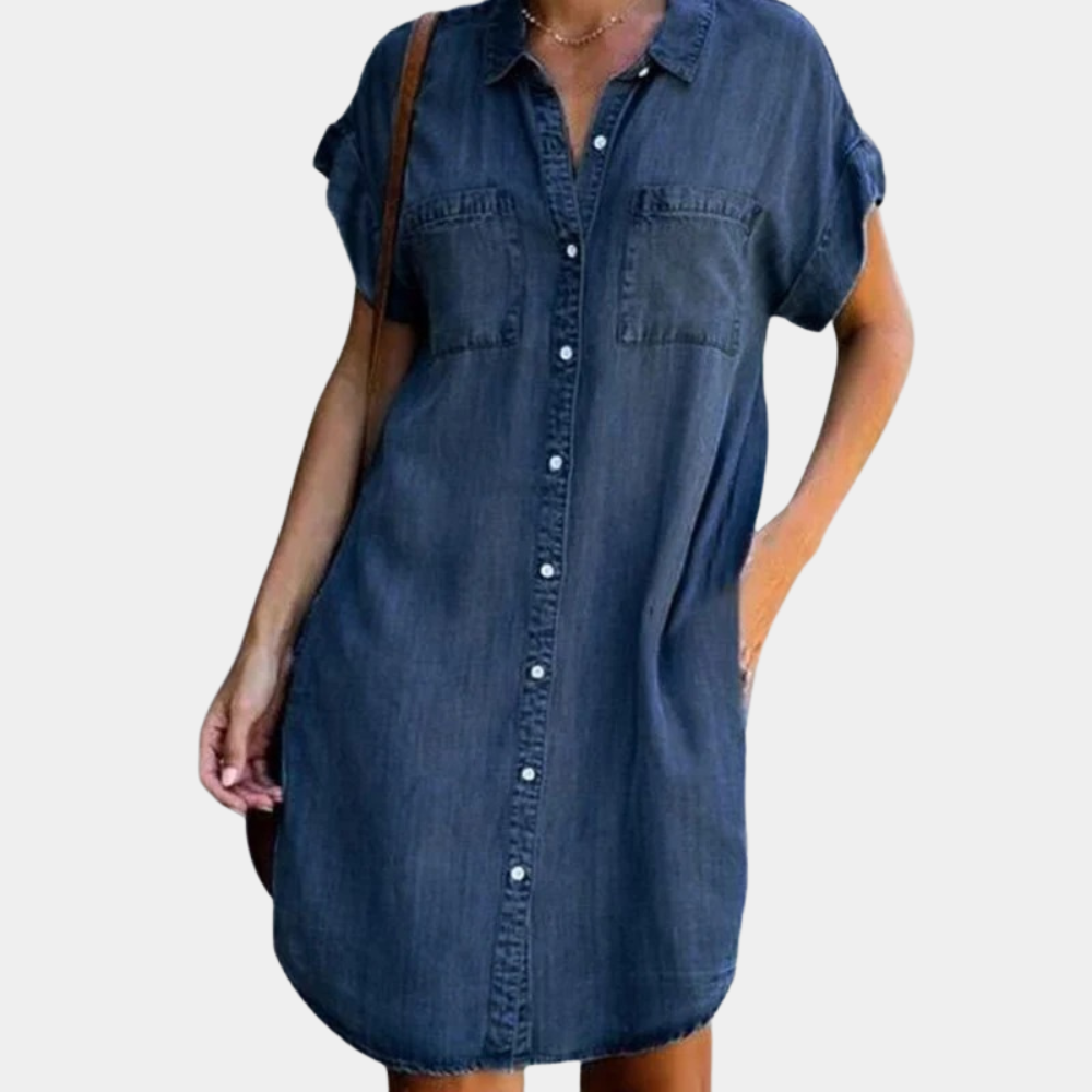 Robe Décontractée Élégante Femme - Col V Flatteur et Confort Optimal