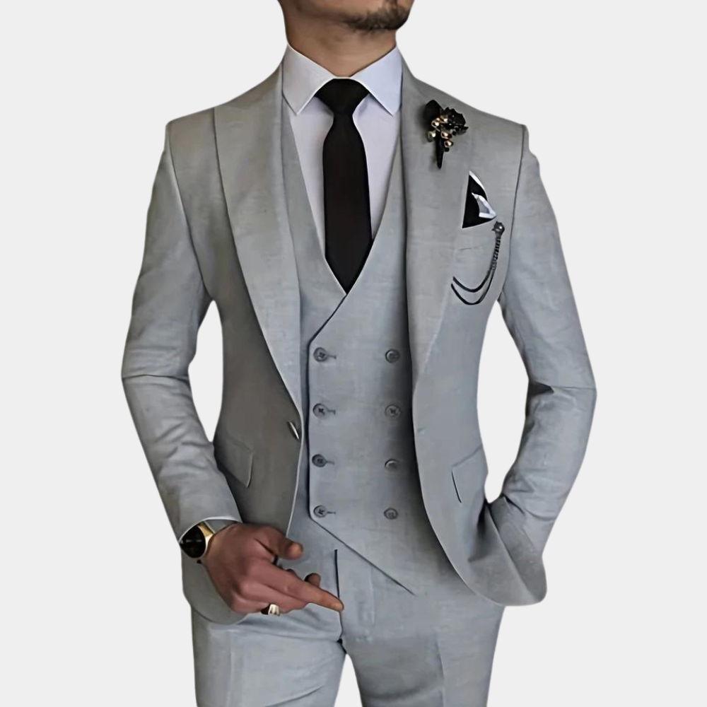 Costume 3 Pièces Élégant pour Hommes - Style Raffiné pour Mariages et Événements