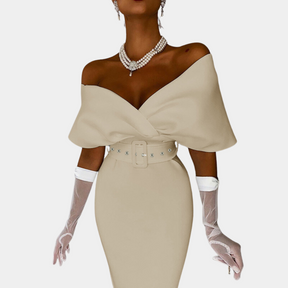 Robe de Soirée Épaule Dégagée Femme - Élégante et Confortable pour Événements Formels