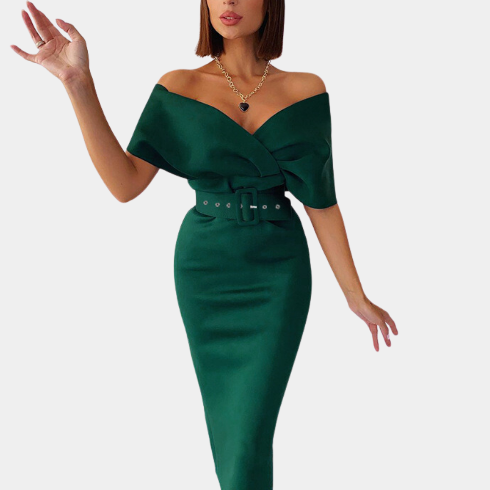 Robe de Soirée Épaule Dégagée Femme - Élégante et Confortable pour Événements Formels