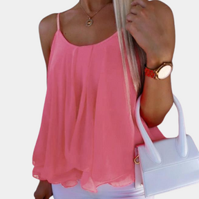 Débardeur Sans Manches en Chiffon - Confort Léger et Style Tendance