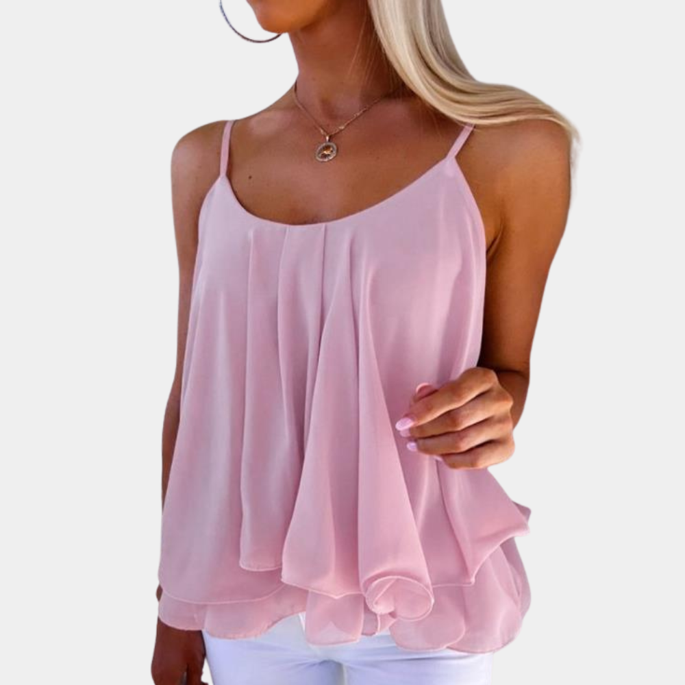 Débardeur Sans Manches en Chiffon - Confort Léger et Style Tendance