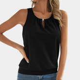 Débardeur Femme Polyvalent en Polyester - Élégant et Confortable pour l'Été