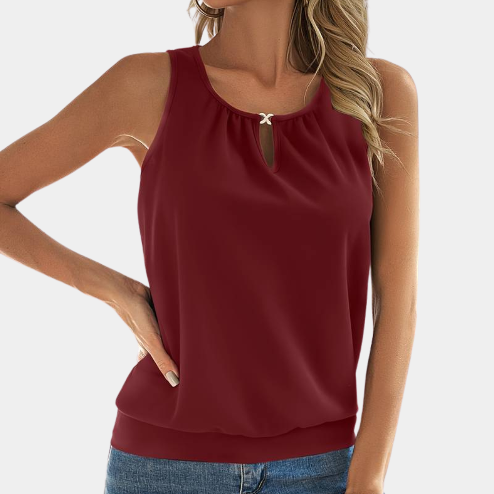 Débardeur Femme Polyvalent en Polyester - Élégant et Confortable pour l'Été