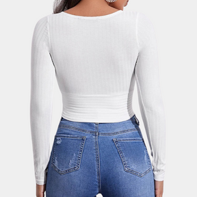 Top Court Femme Décolleté en V - Chic et Confortable pour l'Été