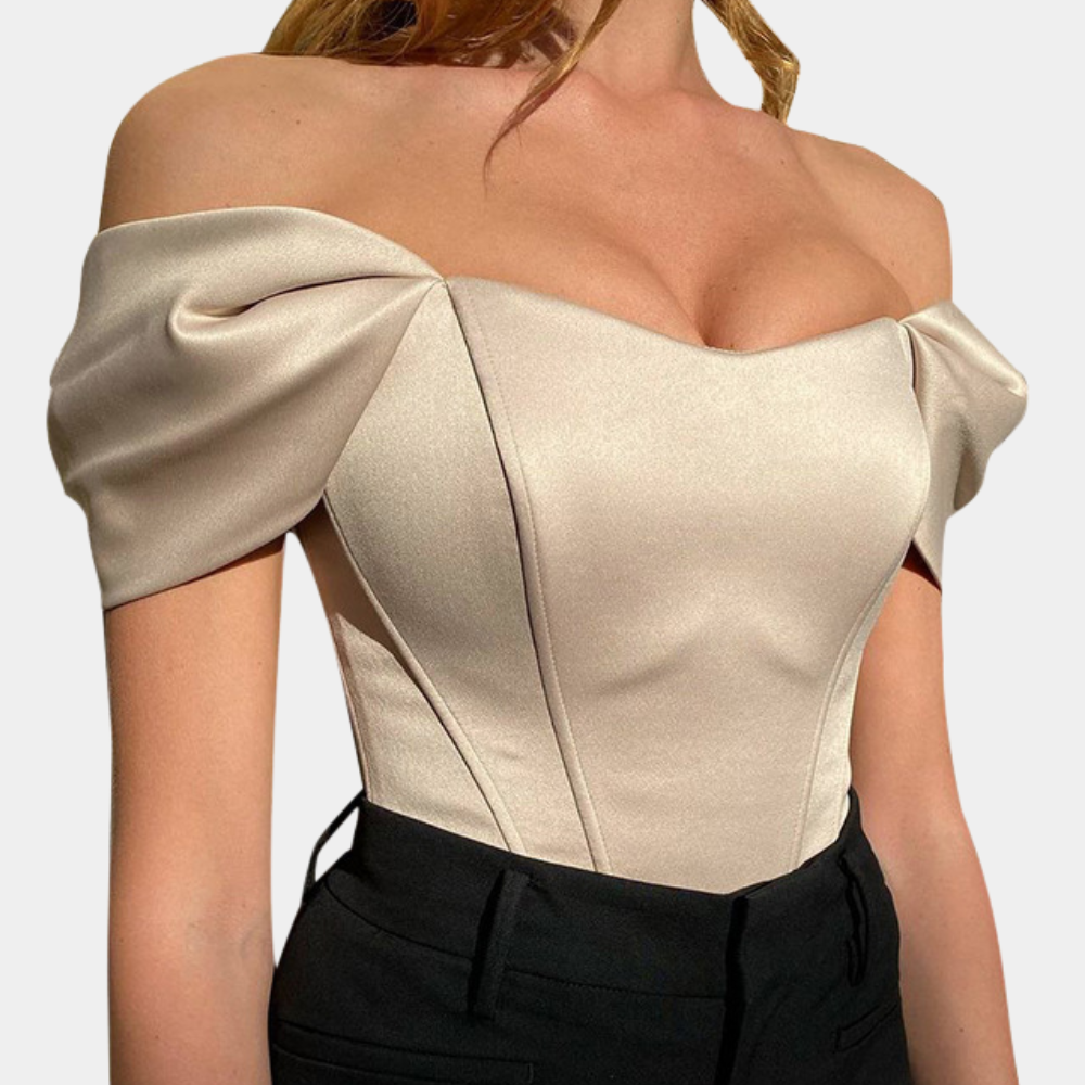 Top Off-Shoulder en Coton - Élégance Confortable et Polyvalente