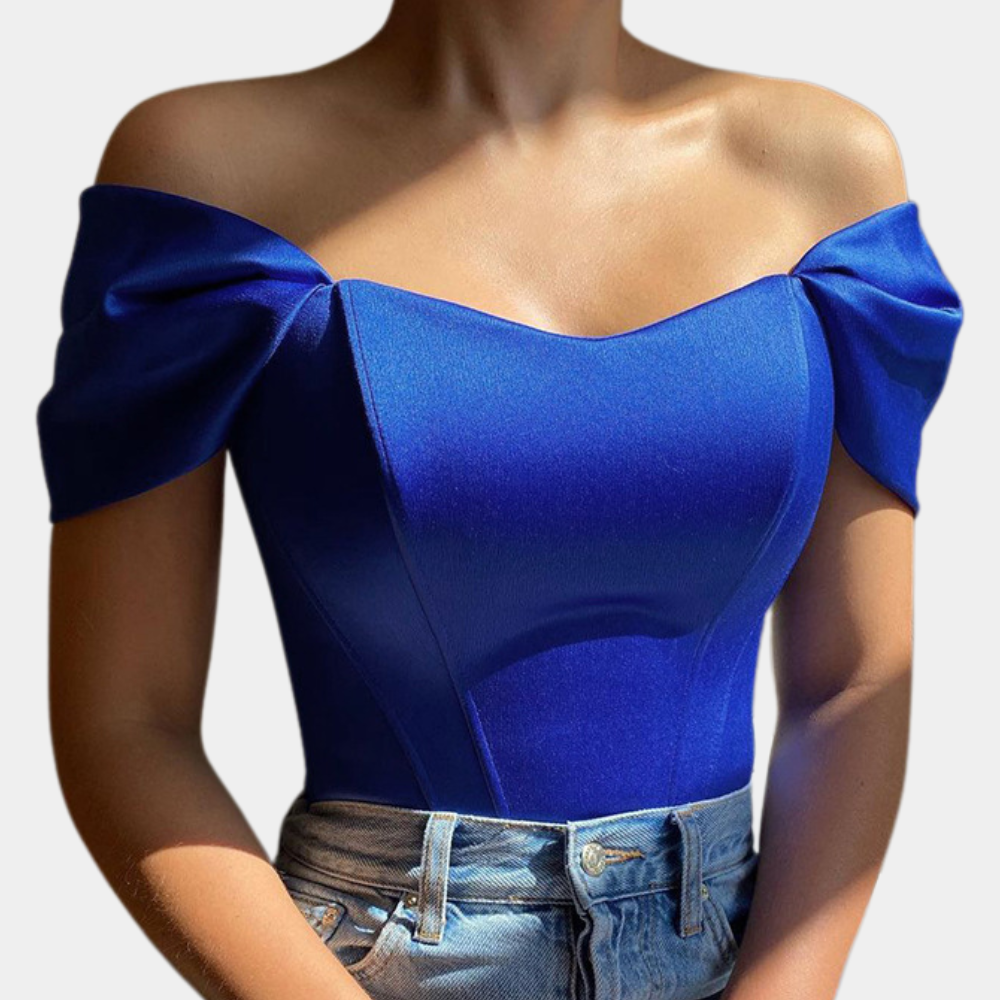 Top Off-Shoulder en Coton - Élégance Confortable et Polyvalente