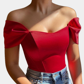 Top Off-Shoulder en Coton - Élégance Confortable et Polyvalente