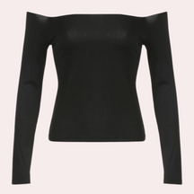 Haut Débardeur Noir Chic - Élégance Polyvalente avec Longues Manches